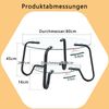 Couchtisch aus Metall und Sicherheitsglas in Schwarz, rund, zweistufig, modernes Industriedesign,45x80x80 cm Bild 5