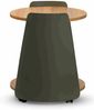Beistelltisch >Sandro 2< mit Ablage, in Eiche Dekor, Metall grün + MDF - 48x40cm (HxD) Bild 3