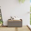 vidaXL Bank mit Stauraum Grau 100x50x52 cm Poly Rattan Akazienholz 365950 Bild 3