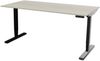 ASSMANN Elektrisch höhenverstellbarer Schreibtisch Y-Line 180x80cm Eiche Polar Schwarz Metall Holz Melaminoberfläche Bild 1