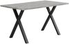 Esstisch, Design mit gekreuzten Beinen, rechteckiger Esstisch, Couchtisch, moderner, einfacher Esstisch aus Schmiedeeisen, L140*B80*H76cm,Betonoptik+schwarz[OLD SKU:N634P243368B] Bild 4