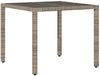 vidaXL Gartentisch mit Glasplatte Grau 90x90x75 cm Poly Rattan 365588 Bild 2