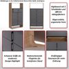 Highboard HWC-P43, Hochschrank Sideboard Kommode, 5 Schubladen MDF 155x80x41cm ~ Rivera-Eiche-Optik, dunkelgrau Bild 2