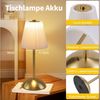 Nettlife LED Tischleuchte 2er Schwarz/Grün/Weiß/Orange/Graublau Stoff Retro Nachttischleuchte, 3 Lichtfarben Akku-Betrieb USB-ladbar, Schlafzimmer Wohnzimmer Arbeitszimmer Büros Eingangsbereiche Bild 2