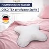 casimum Nackenstützkissen Schmetterling BUTTERFLY, Kissen gegen Nackenschmerzen, Füllung: Memory Foam (Memory Schaum), Bezug: Grau, Seitenschläfer, Seitenkippschläfer, ergonomisches Schmetterlingskissen aus Memory Schaum 56x48x11,5, grau Bild 3