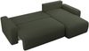 Ecksofa L-form, mit Schlaffunktion und Bettkasten - ARGOS, Grün, Boucle Bild 4