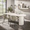 LEVEN Lifestyle Esstisch ASTONE oval aus Marmor Verbundstoff Esszimmertisch 215 x 90 cm Bild 3