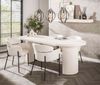 LEVEN Lifestyle Esstisch ASTONE oval aus Marmor Verbundstoff Esszimmertisch 215 x 90 cm Bild 1