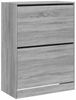 vidaXL Schuhschrank mit 2 Klappen Grau Sonoma 80x42x108 cm 3214404 Bild 2