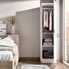 Dmora 1-Tür Mehrzweckschrank Nxy, Kleiderbügel für Schlafzimmer, Multifunktionsschrank, 41x52h184 cm, Weiß Bild 4