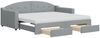 vidaXL Tagesbett Ausziehbar mit Schubladen Hellgrau 90x190 cm Stoff 3197594 Bild 2