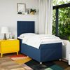 vidaXL Boxspringbett mit Matratze Blau 80x200 cm Stoff 3293413 Bild 5