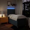 vidaXL Boxspringbett mit Matratze Blau 80x200 cm Stoff 3293413 Bild 4