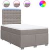 vidaXL Boxspringbett mit Matratze Taupe 120x200 cm Stoff 3292773 Bild 2