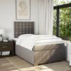 vidaXL Boxspringbett mit Matratze Taupe 120x200 cm Stoff 3292773 Bild 4