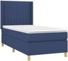 vidaXL Boxspringbett mit Matratze & LED Blau 90x200 cm Stoff 3139011 Bild 4