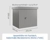 Hörmann Ecostar Metall-Gerätehaus "Euroline Trend" mit Flachdach EFD 4, graualuminium, 214 x 166 cm,1-flüglige Tür Bild 3