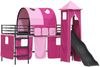 vidaXL Kinderloftbett Uni Schwarz und Pink 100 x 200 cm Metall 42020890 Bild 4