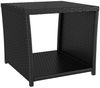 vidaXL Beistelltisch mit Glasplatte Schwarz Poly Rattan & Hartglas 319560 Bild 2