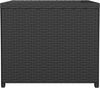 vidaXL Beistelltisch mit Glasplatte Schwarz Poly Rattan & Hartglas 319560 Bild 4