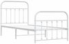 vidaXL Bettgestell mit Kopf- und Fußteil Metall Weiß 90x200 cm 352638 Bild 3