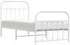 vidaXL Bettgestell mit Kopf- und Fußteil Metall Weiß 90x200 cm 352638 Bild 5