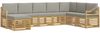 vidaXL Outdoor-Sofagarnitur 8 pcs Weiß und Hellgrau 3392331 Bild 2