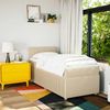 vidaXL Boxspringbett mit Matratze Creme 90x190 cm Stoff 3287316 Bild 3