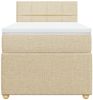 vidaXL Boxspringbett mit Matratze Creme 90x190 cm Stoff 3287316 Bild 4
