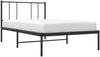 vidaXL Bettgestell mit Kopfteil Metall Schwarz 100x190 cm 352474 Bild 5