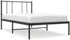 vidaXL Bettgestell mit Kopfteil Metall Schwarz 100x190 cm 352474 Bild 2