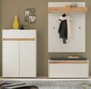 Garderobe Set 4-tlg. Center in weiß und Eiche Wotan 195 x 200 cm Bild 2