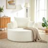 REDOM Relaxsessel für Wohnzimmer, Schlafzimmer, Lounge und Vorführraum (Chenille-Schaumstoff-Einzelsessel mit flauschigem Design, 1-St, 127*127*85), mit Relaxfunktion Bild 3