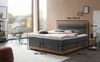 Belanoti Boxspringbett MODELA (Boxspringbett 180x200 elektrisch verstellbar Bett 180x200 mit Motor, 7-Zonen Taschenfederkern Matratze inklusive Visco Topper), in der Farbe Anthrazit H2/H3 Polsterbett Motorbett mit Eiche Bild 4