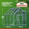 GARDEBRUK® Gewächshaus Aluminium 3,6m² 190x190cm inkl. Dachfenster Bild 3