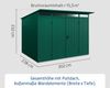 Hörmann Ecostar Metall-Gerätehaus Trend mit Pultdach Typ 3, 238x303 cm , moosgrün, 7,2 m²,2-flüglige Tür Bild 3