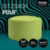 Lumaland Indoor Outdoor Sitzhocker 25x45 cm - Runder Sitzpouf, Sitzsack Zubehör, Rundhocker, Bean Bag Pouf - Wasserabweisend - Pflegeleicht - ideal für Kinder und Erwachsene - Grün Bild 2