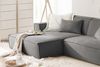 KAWOLA Sofa SAMU Ecksofa Feincord anthrazit Recamiere links 72 x 168 x 276 cm Bild 4