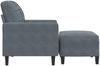 vidaXL Sessel mit Hocker Dunkelgrau 60 cm Samt 3278258 Bild 4
