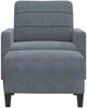 vidaXL Sessel mit Hocker Dunkelgrau 60 cm Samt 3278258 Bild 3