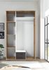 Kleiderschrank >Cilli< in Anthrazit - 119,6x196,3x53,5cm (BxHxT) Bild 3