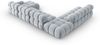 Micadoni Modulares Panorama Ecksofa Bellis 7-Sitzer Links Samt Bluvel Hellblau Bild 4