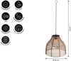 Dehner LED Solarleuchte Solar-Hängelampe Mila, warmweißes Licht, IP44, Ø 26 cm, Höhe 22 cm, Warmweiß, Gartenleuchte in Rattanoptik mit Dämmerungssensor, 6 Std. Leuchtdauer Bild 2