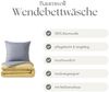 Renforce Bettwäsche mit Reißverschluss - Wendebettwäsche aus 100% Baumwolle, Rautendesign, Gelb 200 x 220 cm + 2x 80 x 80 cm Bild 5