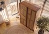 Highboard Mango/Seegras 110x40x150 hellbraun lackiert MIZUMI #118 Bild 3