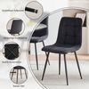 GrandCA HOME Esszimmerstuhl Cordstuhl, Küchenstuhl im skandinavischen Stil (4 St), mit ergonomischem Design und stabilen Metallbeinen, schwarz Bild 2