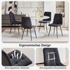 GrandCA HOME Esszimmerstuhl Cordstuhl, Küchenstuhl im skandinavischen Stil (4 St), mit ergonomischem Design und stabilen Metallbeinen, schwarz Bild 3
