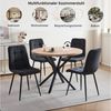 GrandCA HOME Esszimmerstuhl Cordstuhl, Küchenstuhl im skandinavischen Stil (4 St), mit ergonomischem Design und stabilen Metallbeinen, schwarz Bild 4
