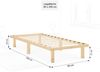 Bettgestell 90x200 cm mit Matratze Holzbett Unbehandelt Einzelbett Massivholz Bett ohne Kopfteil Gästebett Jugendbett Lattenrost Bild 3
