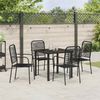 vidaXL Garten Essgruppe 5 pcs Schwarz Pulverbeschichteter Stahl 3379157 Bild 4